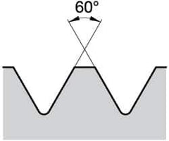 Kennametal - 22ER External Right Hand 7-5 Partial Profile 60° Laydown Threading Insert - Grade KC5025, TiAlN Coated Carbide, 12.7mm Inscribed Circle - Industrial Tool & Supply