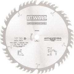 DeWALT - 10" Diam, 5/8" Arbor Hole Diam, 50 Tooth Wet & Dry Cut Saw Blade - Tungsten Carbide-Tipped, Standard Round Arbor - Industrial Tool & Supply