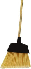 O-Cedar - 12" Wide, Beige PET Bristles, 48" Metal Handle, Angled Broom - Flagged - Industrial Tool & Supply