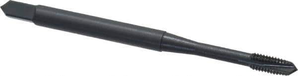 OSG - M3x0.50 Metric Coarse, 3 Flute, Oxide Finish, Powdered Metal Spiral Point Tap - Plug Chamfer, Right Hand Thread, 1-15/16" OAL, 5/8" Thread Length, 0.141" Shank Diam, 6H Class of Fit, Series 344 - Exact Industrial Supply