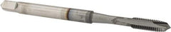OSG - M3x0.50 Metric Coarse, 2 Flute, TiCN Finish, High Speed Steel Spiral Point Tap - Plug Chamfer, Right Hand Thread, 1-15/16" OAL, 5/8" Thread Length, 0.141" Shank Diam, 6H Class of Fit, Series 142 - Exact Industrial Supply