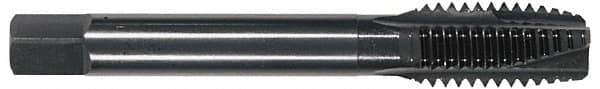 OSG - 5/16-24 UNF, 3 Flute, Oxide Finish, Powdered Metal Spiral Point Tap - Plug Chamfer, Right Hand Thread, 2-23/32" OAL, 1-1/8" Thread Length, 0.318" Shank Diam, Series 312NI - Exact Industrial Supply