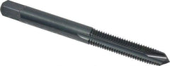 OSG - 1/4-28 UNF, 3 Flute, Oxide Finish, Powdered Metal Spiral Point Tap - Plug Chamfer, Right Hand Thread, 2-1/2" OAL, 1" Thread Length, 0.255" Shank Diam, 3B Class of Fit, Series 312NI - Exact Industrial Supply