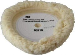 3M - 9" Diam Wool Bonnet Pad - Wool - Industrial Tool & Supply