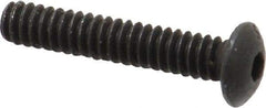 Value Collection - #6-32 UNC Hex Socket Drive, Button Screw - Alloy Steel, Black Oxide Finish, Fully Threaded, 3/4" Length Under Head - Industrial Tool & Supply