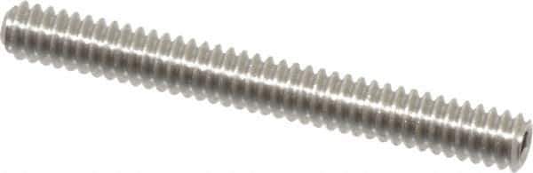 Value Collection - #4-40 UNC, 1" OAL, Cup Point Set Screw - Grade Austenitic A2 Stainless Steel, 0.05" Key - Industrial Tool & Supply