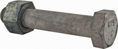 Value Collection - 1-1/4 - 7 Thread, 7" Length Under Head, Steel Hex Head Bolt - Hot Dipped Galvanized Coated, UNC Thread, ASTM A325 - Industrial Tool & Supply