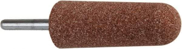 Norton - 1" Head Diam x 2-3/4" Thickness, A3, Tree End, Aluminum Oxide Mounted Point - Brown, Medium Grade, 60 Grit, 15,530 RPM - Industrial Tool & Supply