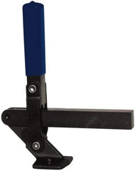 Gibraltar - 1,000 Lb Holding Capacity, Vertical Handle, Manual Hold Down Toggle Clamp - 177° Handle Movement, 180° Bar Opening, Solid Bar, Flanged Base, Electro-Plated Zinc, Carbon Steel - Industrial Tool & Supply