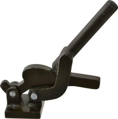Gibraltar - 1,000 Lb Holding Capacity, Vertical Handle, Manual Hold Down Toggle Clamp - 95° Handle Movement, Solid Bar, Flanged Base - Industrial Tool & Supply