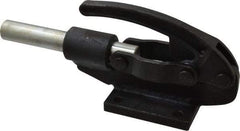 Gibraltar - 16,000 Lb Load Capacity, Flanged Base, Carbon Steel, Standard Straight Line Action Clamp - 4 Mounting Holes, 0.41" Mounting Hole Diam, 0.99" Plunger Diam, Straight Handle - Industrial Tool & Supply