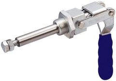 Gibraltar - 400 Lb Load Capacity, Mounting Plate Base, Stainless Steel, Standard Straight Line Action Clamp - 0.44" Plunger Diam, Straight Handle - Industrial Tool & Supply