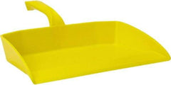 Vikan - 12-1/2" Wide Handheld Dustpan - Plastic Body, 4-1/2" Handle, Yellow - Industrial Tool & Supply