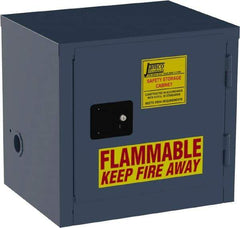 Jamco - 1 Door, Blue Steel Double Wall Safety Cabinet for Flammable and Combustible Liquids - 22" High x 18" Wide x 23" Deep, Manual Closing Door, 3 Point Key Lock, 6 Gal Capacity - Industrial Tool & Supply