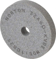 Norton - 60 Grit Aluminum Oxide Type 1 Internal Grinding Wheel - 3" Diam x 1/2" Hole x 1/2" Thick, 10,825 Max RPM, Type 1 Medium Grade, K Hardness, Vitrified Bond, One-Side Recess - Industrial Tool & Supply