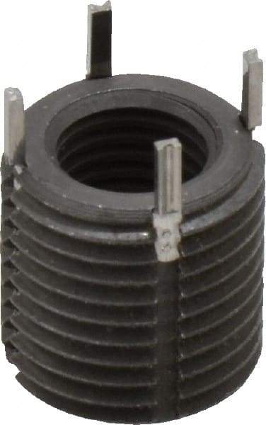 Recoil - M10x1.25 Internal, M16x1.50 External, 16mm Insert Length, Heavy Duty Keylocking Thread Inserts - Carbon Steel, Zinc Phosphate Finish, Grade C1215 - Industrial Tool & Supply