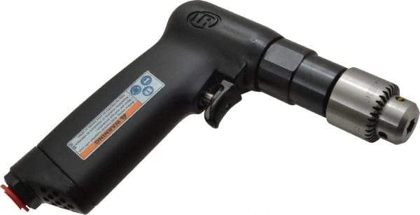 Ingersoll-Rand - 1/4" Keyed Chuck - Pistol Grip Handle, 2,800 RPM, 11 CFM, 0.25 hp, 90 psi - Industrial Tool & Supply