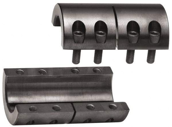 Climax Metal Products - 3/4" Inside x 1-1/2" Outside Diam, Two Piece Rigid Coupling without Keyway - 2-1/4" Long - Industrial Tool & Supply