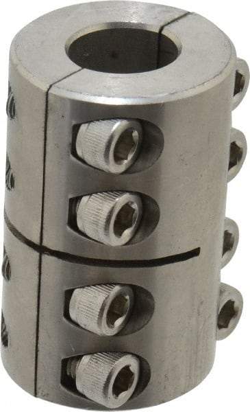 Climax Metal Products - 3/4" Inside x 1-1/2" Outside Diam, Two Piece Rigid Coupling without Keyway - 2-1/4" Long - Industrial Tool & Supply