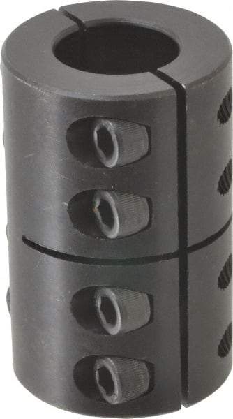 Climax Metal Products - 7/8" Inside x 1-5/8" Outside Diam, Two Piece Rigid Coupling without Keyway - 2-1/2" Long - Industrial Tool & Supply