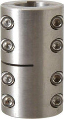 Climax Metal Products - 1" Inside x 1-3/4" Outside Diam, Two Piece Rigid Coupling with Keyway - 3" Long x 1/4" Keyway Width x 1/8" Keyway Depth - Industrial Tool & Supply