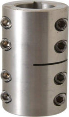 Climax Metal Products - 1-1/4" Inside x 2-1/16" Outside Diam, Two Piece Rigid Coupling with Keyway - 3-1/4" Long x 1/4" Keyway Width x 1/8" Keyway Depth - Industrial Tool & Supply