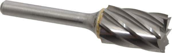 M.A. Ford - 5/8" Cut Diam, 1/4" Shank Diam, Cylinder with End Cut Head Single Cut Burr - Carbide, End Cut End, 1" LOC, 3" OAL - Industrial Tool & Supply