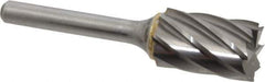 M.A. Ford - 5/8" Cut Diam, 1/4" Shank Diam, Cylinder with End Cut Head Single Cut Burr - Carbide, End Cut End, 1" LOC, 3" OAL - Industrial Tool & Supply