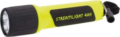Streamlight - White LED Bulb, 67 Lumens, Industrial/Tactical Flashlight - Black, Yellow Plastic Body, 4 AA Alkaline Batteries Included - Industrial Tool & Supply