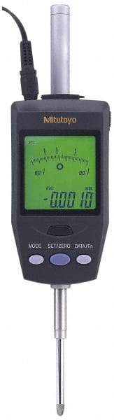 Mitutoyo - 0 to 60.9mm Range, 0.0005" Graduation, Electronic Drop Indicator - Accurate to 0.0025mm, Metric System, LCD Display - Industrial Tool & Supply