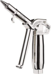 Coilhose Pneumatics - 150 Max psi High Flow Conical Nozzle Pistol Grip Blow Gun - 1/4 NPT, 4" Tube Length, Chrome Plated Aluminum & Brass - Industrial Tool & Supply