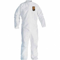 KleenGuard - Size 4XL SMS General Purpose Coveralls - White, Zipper Closure, Open Cuffs, Open Ankles, Seamless - Industrial Tool & Supply