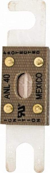 Cooper Bussmann - 40 Amp Non-Time Delay Fast-Acting Forklift & Truck Fuse - 125VAC, 80VDC, 3.18" Long x 0.75" Wide, Littelfuse CNL40, Bussman ANL-40, Ferraz Shawmut CNN40 - Industrial Tool & Supply