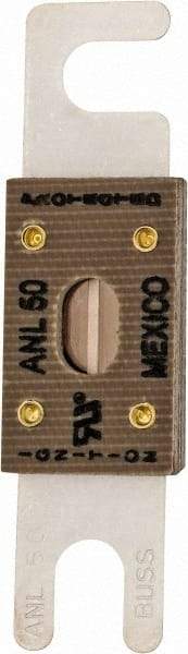 Cooper Bussmann - 50 Amp Non-Time Delay Fast-Acting Forklift & Truck Fuse - 125VAC, 80VDC, 3.18" Long x 0.75" Wide, Littelfuse CNL50, Bussman ANL-50, Ferraz Shawmut CNL50 - Industrial Tool & Supply