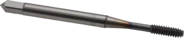 OSG - #4-40 UNC H4 Thread Limit Modified Bottoming Thread Forming Tap - Powdered Metal High Speed Steel, TiCN Finish, 1-7/8" OAL, 9/16" Thread Length, Right Hand Thread, Series EXOTAP NRT - Exact Industrial Supply