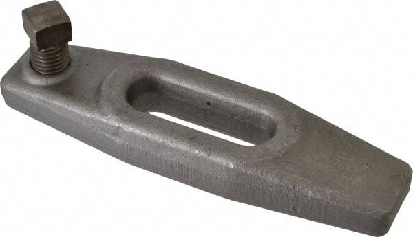 Gibraltar - 13/16" Stud, 2" Travel, 8" OAL x 2-1/8" Overall Width x 1-1/8" Overall Height, Heel Clamp - Grade ASTM A521 Class CA Forged Steel, 2-13/16" Long x 13/16" Wide Slot, Tapped - Industrial Tool & Supply