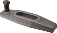 Gibraltar - 15/16" Stud, 2-3/4" Travel, 10" OAL x 2-1/2" Overall Width x 1-3/8" Overall Height, Heel Clamp - Grade ASTM A521 Class CA Forged Steel, 3-11/16" Long x 15/16" Wide Slot, Tapped - Industrial Tool & Supply