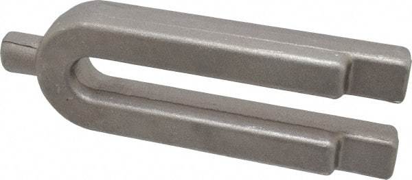 Gibraltar - 2-3/8" Wide x 1-1/8" High, Forged Steel, U Shaped Strap Clamp - 13/16" Stud, 7-3/8" Travel, 8" OAL, 7-3/8" Slot Length, 13/16" Slot Width - Industrial Tool & Supply