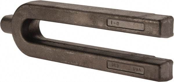 Gibraltar - 2-3/4" Wide x 1-1/4" High, Forged Steel, U Shaped Strap Clamp - 15/16" Stud, 9" Travel, 10" OAL, 9" Slot Length, 15/16" Slot Width - Industrial Tool & Supply