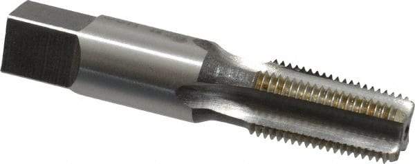 Reiff & Nestor - 1/8-27 PTF SAE Thread, 4 Flute Short Projection Standard Pipe Tap - 2-1/8" OAL, 3/4" Thread Length, 7/16" Shank Diam, Bright Finish, High Speed Steel - Exact Industrial Supply