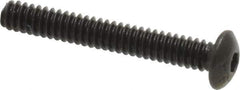 Value Collection - #6-32 UNC Hex Socket Drive, Button Screw - Alloy Steel, Black Oxide Finish, Fully Threaded, 1" Length Under Head - Industrial Tool & Supply