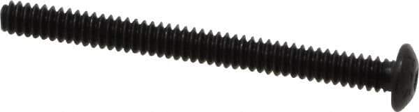 Value Collection - #6-32 UNC Hex Socket Drive, Button Screw - Alloy Steel, Black Oxide Finish, Fully Threaded, 1-1/2" Length Under Head - Industrial Tool & Supply