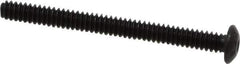 Value Collection - #6-32 UNC Hex Socket Drive, Button Screw - Alloy Steel, Black Oxide Finish, Fully Threaded, 1-1/2" Length Under Head - Industrial Tool & Supply