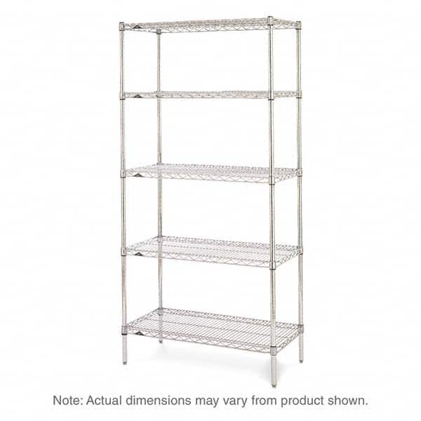 Metro - 2,000 Lb Capacity 5 Shelf Wire Shelving - Starter Unit - Industrial Tool & Supply