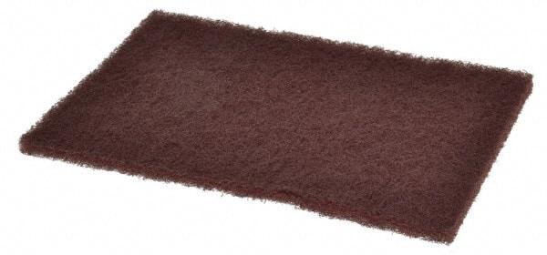 Standard Abrasives - Aluminum Oxide Hand Pad - Maroon, 6" Wide x 9" Long, Nonwoven - Industrial Tool & Supply