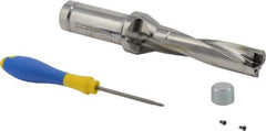 Iscar - 4-1/4" Max Drill Depth, 4xD, 1-1/16" Diam, Indexable Insert Drill - 2 Inserts, 1-1/4" Shank Diam, Straight Shank - Industrial Tool & Supply