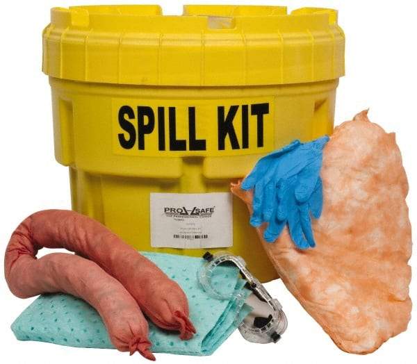 PRO-SAFE - Oil Only Spill Kit - 95 Gal Polyethylene Overpack Container - Industrial Tool & Supply