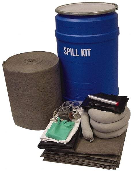 PRO-SAFE - Battery Acid Spill Kit - 30 Gal Polypropylene Drum - Industrial Tool & Supply