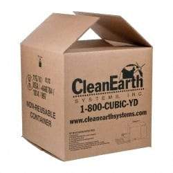 Made in USA - 1 Cu. Yd. Box without Lid - Includes Box, Liner and Nail Kit - Industrial Tool & Supply