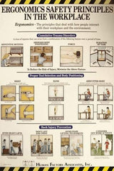 NMC - 24" Wide x 36" High Laminated Paper Ergonomics Information Poster - English - Industrial Tool & Supply